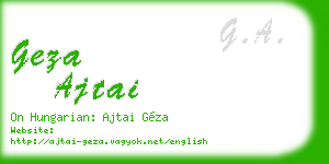 geza ajtai business card