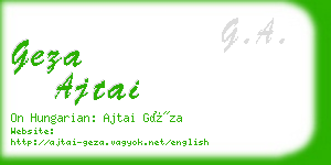 geza ajtai business card